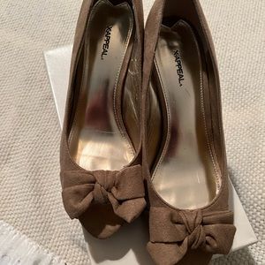 Womens X.Appeal beige suede shoes